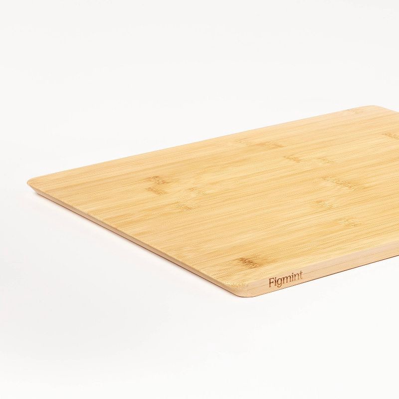 slide 4 of 4, 2pc Reversible Bamboo Cutting Board Set Natural - Figmint™, 2 ct