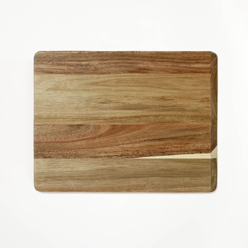 slide 3 of 4, 10"x13" Reversible Acacia Wood Cutting Board Natural - Figmint™, 1 ct