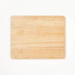12"x15" Nonslip Rubberwood Cutting Board Natural - Figmint™: Charcuterie, Non-Skid Feet, Hand Wash, 1-Year Warranty