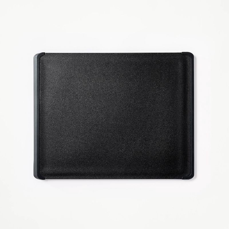 slide 3 of 5, 2pc Nonslip Recycled Poly Cutting Board Set Black - Figmint™: Dishwasher-Safe, Juice Canal, Non-Skid Feet, 2 ct