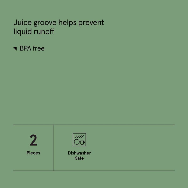 slide 5 of 5, 2pc Nonslip Recycled Poly Cutting Board Set Black - Figmint™: Dishwasher-Safe, Juice Canal, Non-Skid Feet, 2 ct