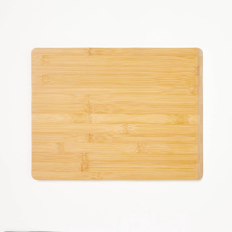 slide 3 of 4, 10"x13" Reversible Bamboo Cutting Board Natural - Figmint™, 1 ct