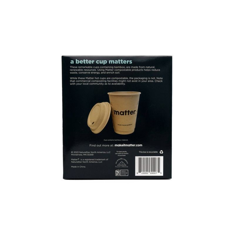 slide 7 of 12, Matter Compostable Hot Disposable Cup with Lid - 12oz/10ct, 10 ct; 12 oz