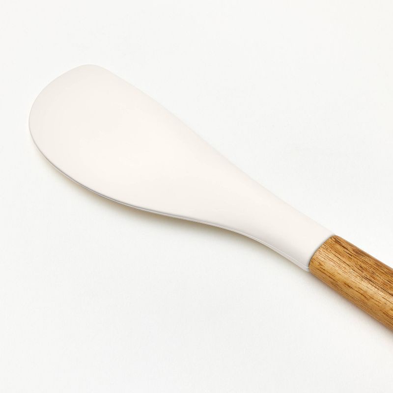 slide 3 of 4, Acacia Wood/Silicone Spatula Cream - Figmint™: Heat-Resistant, Flexible Cooking & Baking Utensil, 1 ct