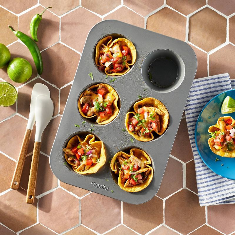 slide 3 of 4, 2pk Acacia Wood/Silicone Mini Spatula Set Cream - Figmint™: Flexible Kitchen Utensils, Hand Wash, 2 ct