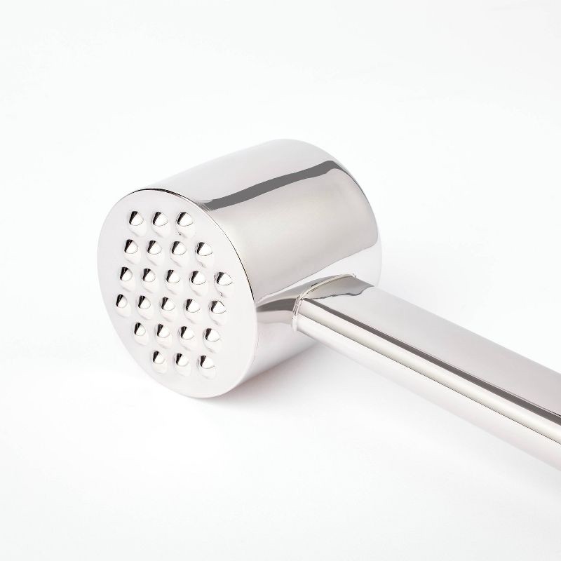 slide 3 of 4, Stainless Steel Meat Tenderizer Silver - Figmint™: Dishwasher-Safe Mallet, 9.5" Height, 2" Width, 0.7 lbs, 0.7 lb