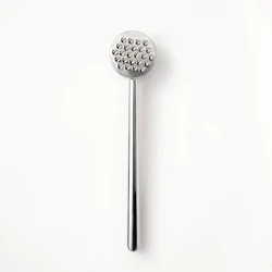 Stainless Steel Meat Tenderizer Silver - Figmint™: Dishwasher-Safe Mallet, 9.5" Height, 2" Width, 0.7 lbs