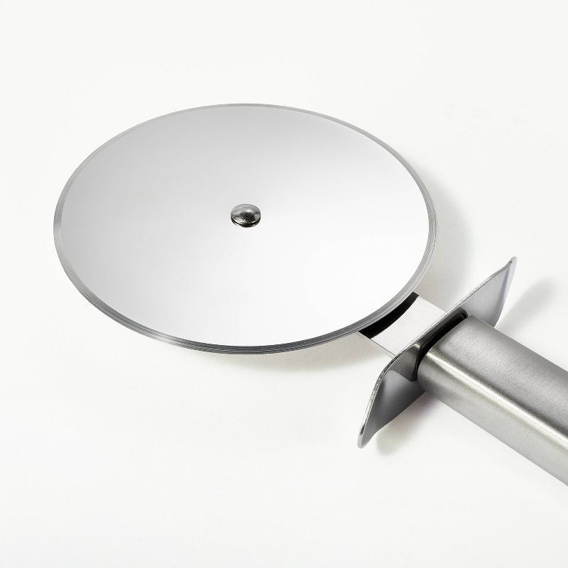 slide 3 of 4, Stainless Steel Pizza Cutter Silver - Figmint™: Best Pizza Slicer, Kitchen Roller, Dishwasher-Safe, 8.83" Length, 1 ct