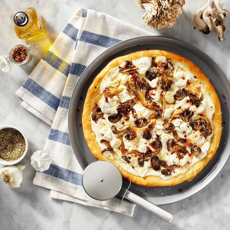 slide 4 of 4, Stainless Steel Pizza Cutter Silver - Figmint™: Best Pizza Slicer, Kitchen Roller, Dishwasher-Safe, 8.83" Length, 1 ct