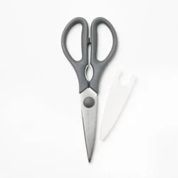 Stainless Steel Kitchen Shears with Soft Grip Dark Gray - Figmint™: Kitchen Scissors for Food, 3" Blade, Hand Wash