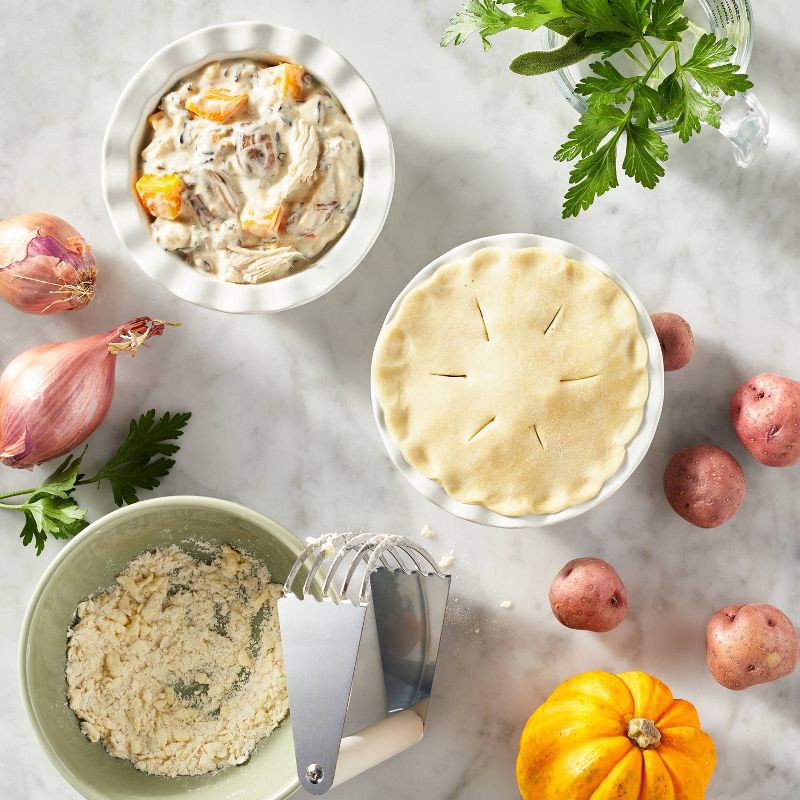 slide 2 of 4, Pastry Blender Silver - Figmint™: Stainless Steel Blades, Hand Wash, Dishwasher-Safe, Kitchen Tool, 4" Height, 1 ct