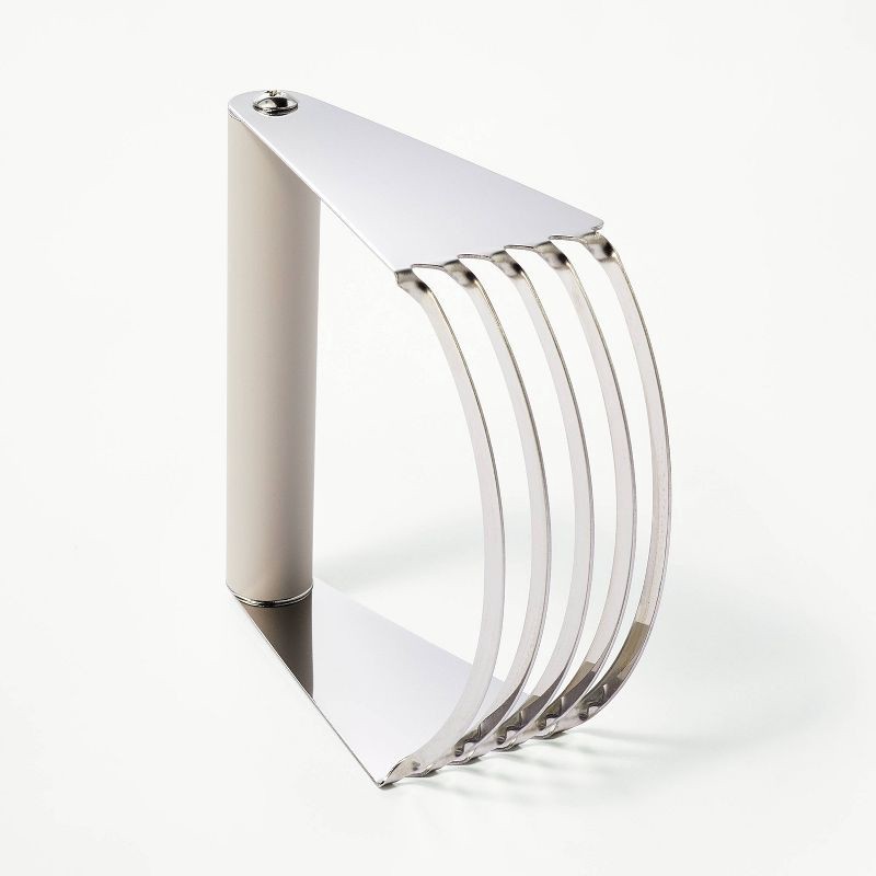 slide 1 of 4, Pastry Blender Silver - Figmint™: Stainless Steel Blades, Hand Wash, Dishwasher-Safe, Kitchen Tool, 4" Height, 1 ct
