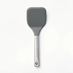 Stainless Steel with Silicone Cookie Spatula Dark Gray - Figmint™: Dishwasher-Safe Kitchen Utensil, Solid Turner