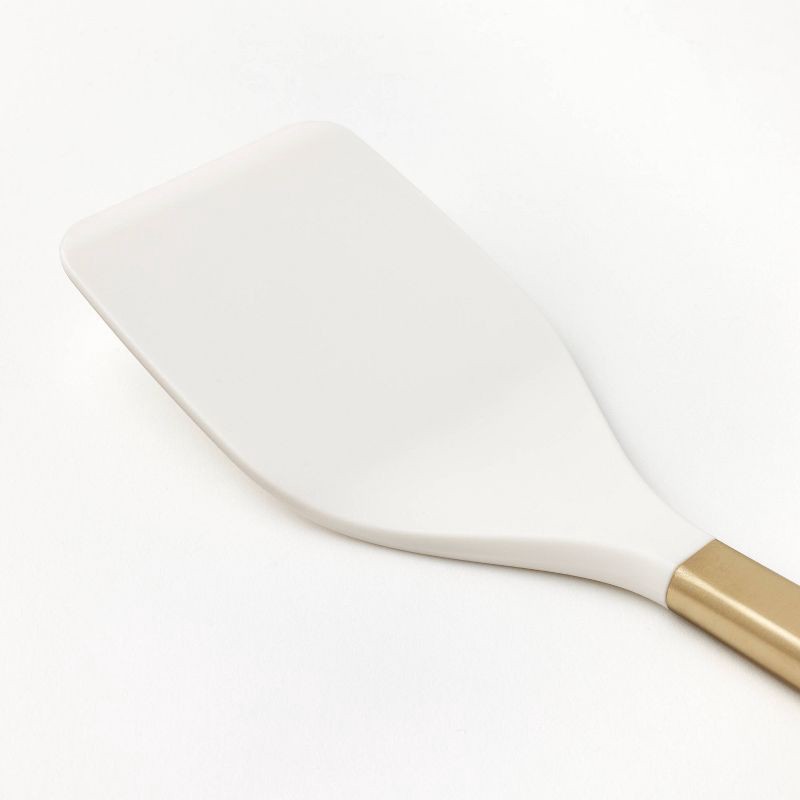 slide 3 of 3, Stainless Steel and Nylon Solid Turner Champagne - Figmint™: Dishwasher-Safe Cooking Spatula, Figmint Kitchen Utensil, 1 ct