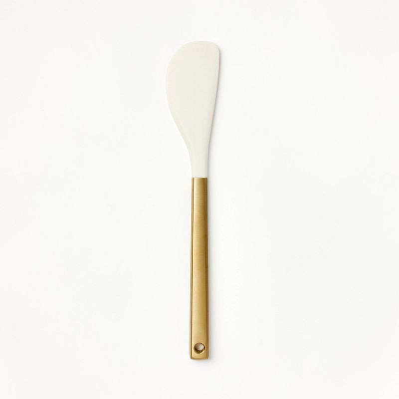 slide 1 of 3, Stainless Steel and Silicone Spatula Champagne - Figmint™: Flexible Turner, Dishwasher-Safe, Figmint Kitchen Utensil, 1 ct