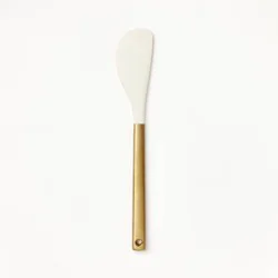 Stainless Steel and Silicone Spatula Champagne - Figmint™: Flexible Turner, Dishwasher-Safe, Figmint Kitchen Utensil
