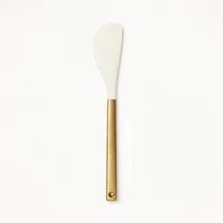 Stainless Steel and Silicone Spatula Champagne - Figmint™: Flexible Turner, Dishwasher-Safe, Figmint Kitchen Utensil
