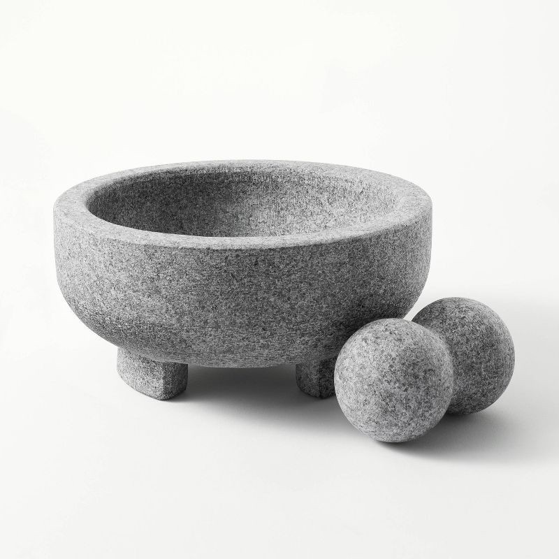 slide 1 of 4, 8" Granite Molcajete & Pestle - Figmint™, 1 ct