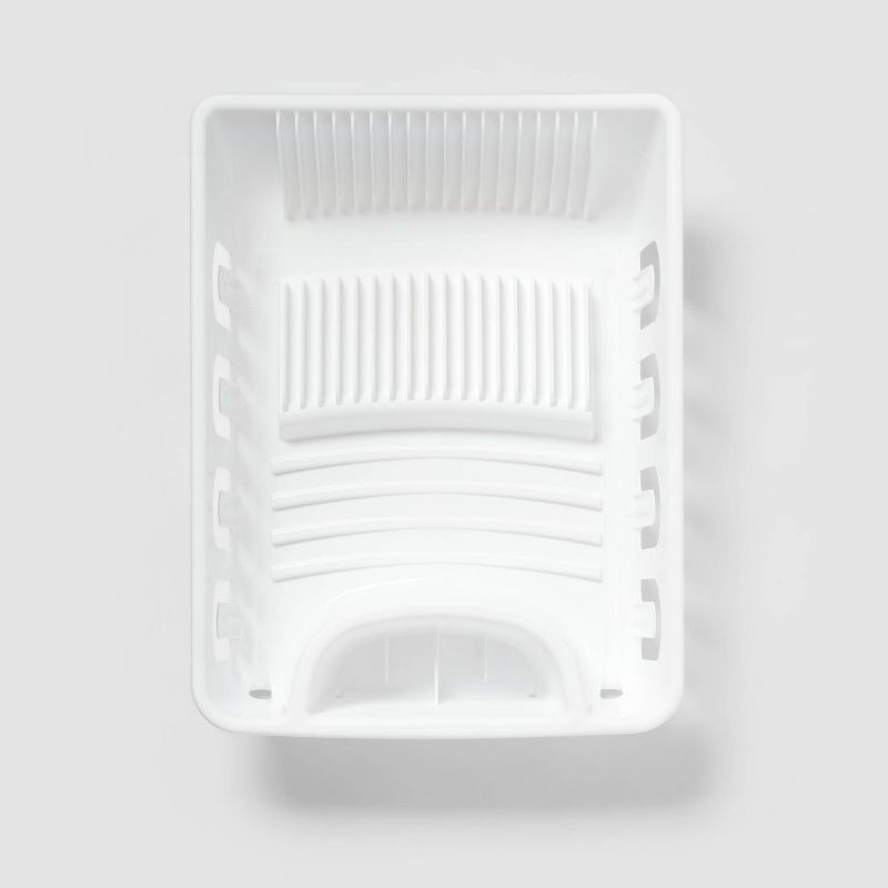 slide 3 of 3, Plastic Dish Drainer White - Brightroom™: Freestanding Polypropylene Dish Drying Rack, Hand Wash, 17.4" Depth, 1 ct