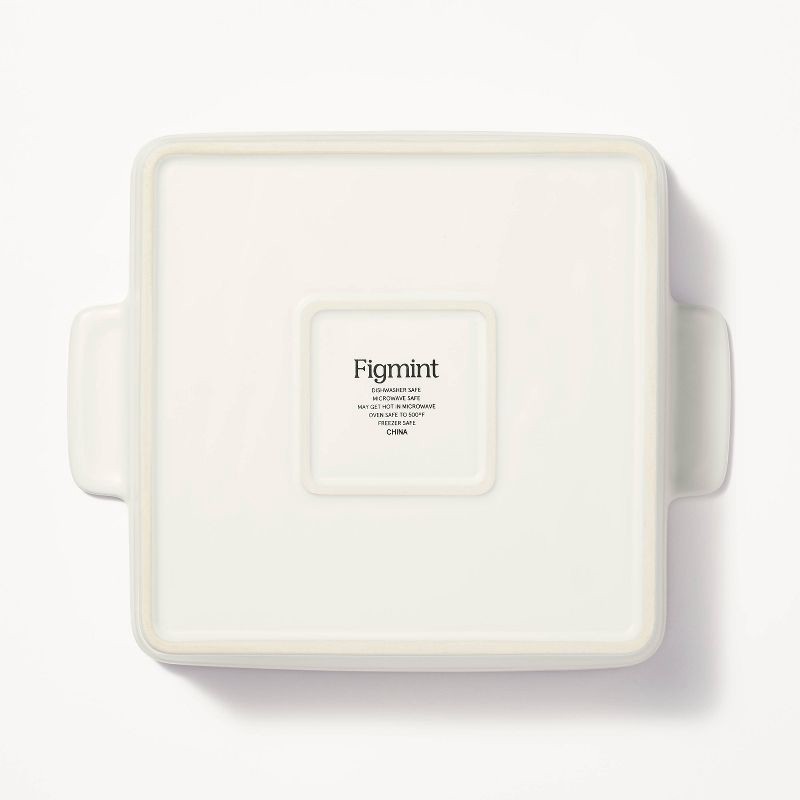 slide 4 of 6, 2pc Stoneware Square Baking Dish Set Cream - Figmint™, 2 ct