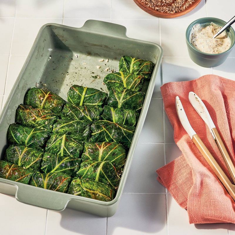 slide 2 of 6, 9"x13" Rectangle Stoneware Baking Dish Sage Green - Figmint™, 1 ct