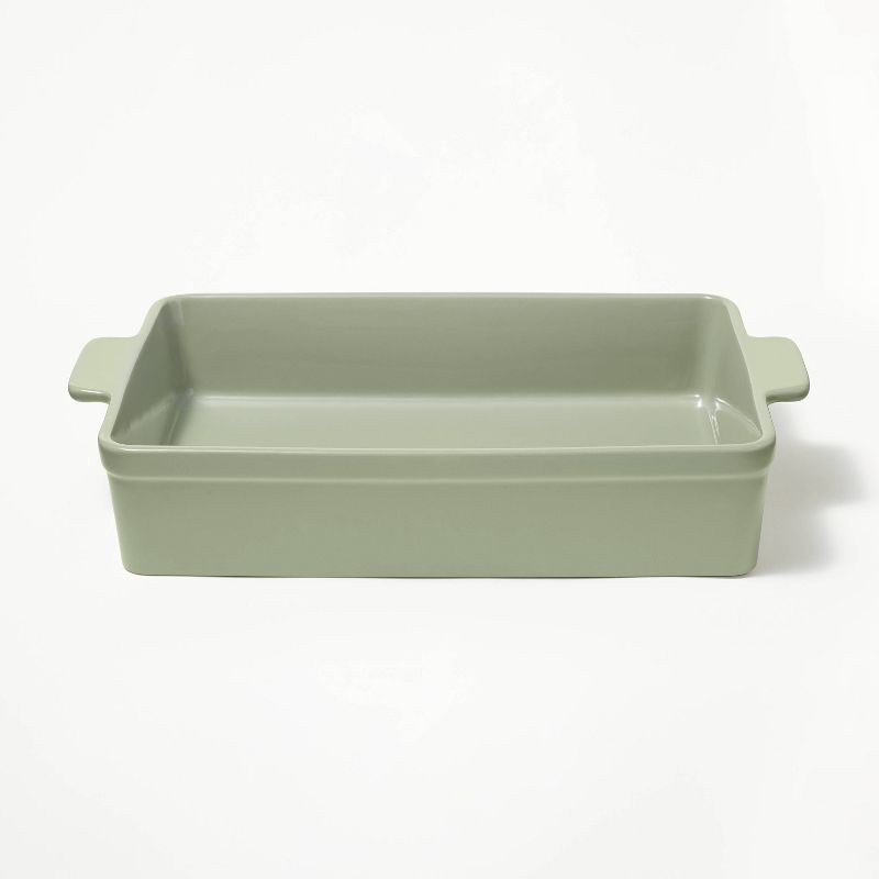 slide 1 of 6, 9"x13" Rectangle Stoneware Baking Dish Sage Green - Figmint™, 1 ct