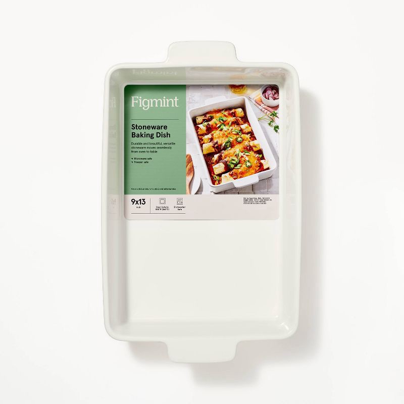 slide 5 of 6, 9"x13" Rectangle Stoneware Baking Dish Cream - Figmint™, 1 ct