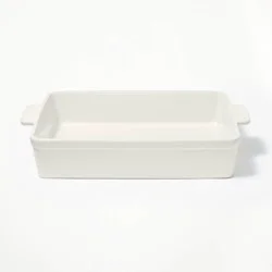 9"x13" Rectangle Stoneware Baking Dish Cream - Figmint™