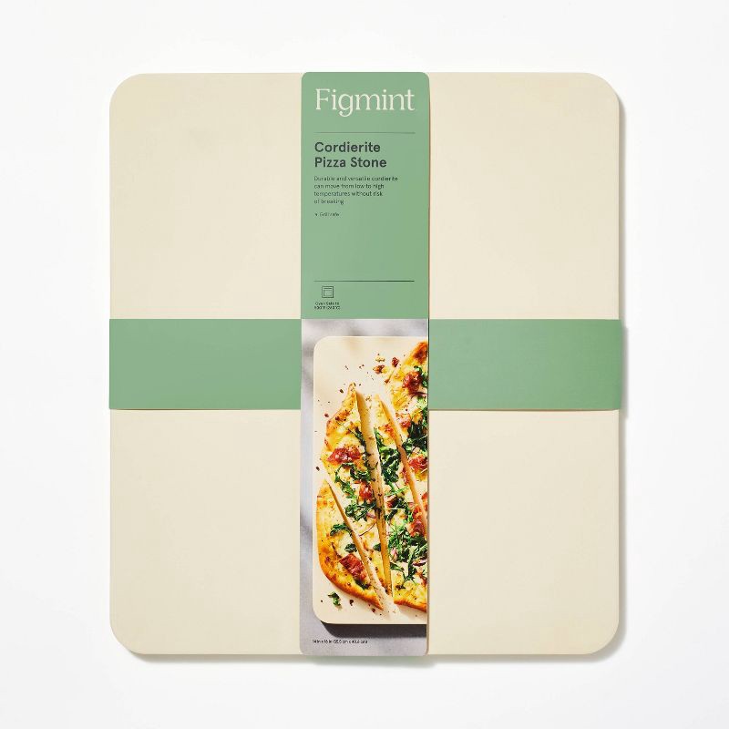 slide 4 of 4, 14"x16" Cordierite Pizza Stone Cream - Figmint™: Grill & Oven-Safe, Pizza Pan, Figmint Kitchen Essential, 1 ct