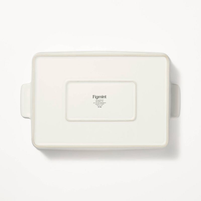 slide 4 of 6, 2pc Stoneware Rectangle Baking Dish Set Cream - Figmint™: Bakeware, Kitchen Essentials, Freezer & Microwave Safe, 2 ct