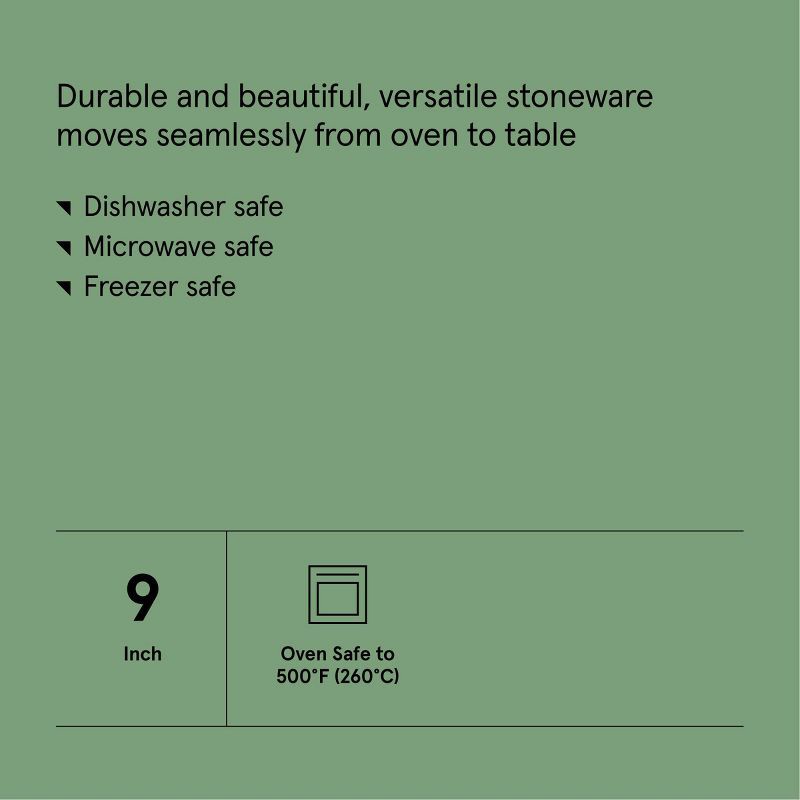 slide 6 of 6, 9" Round Stoneware Ruffle Pie Dish Cream - Figmint™, 1 ct