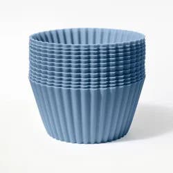 12ct Silicone Baking Cups Blue - Figmint™: Oven-Safe, Dishwasher & Microwave-Safe Cupcake Liners