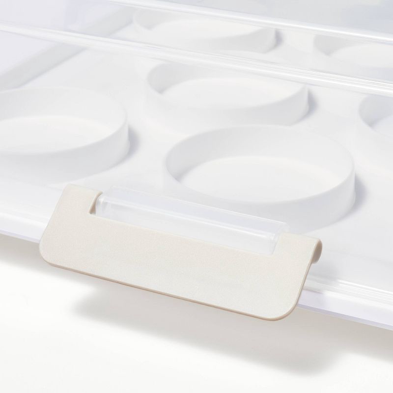 slide 4 of 6, Plastic Rectangle Cupcake Carrier Clear/White/Gray - Figmint™, 1 ct