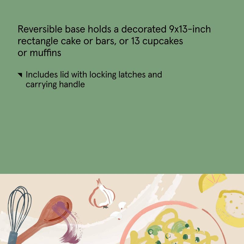 slide 6 of 6, Plastic Rectangle Cupcake Carrier Clear/White/Gray - Figmint™, 1 ct