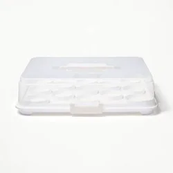 Plastic Rectangle Cupcake Carrier Clear/White/Gray - Figmint™