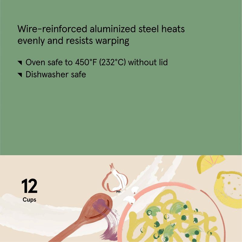 slide 5 of 5, 12ct Nonstick Aluminized Steel Muffin Pan with Lid Clear - Figmint™: Bakeware, Oven-Safe, Dishwasher-Safe, PTFE-Free, 12 ct