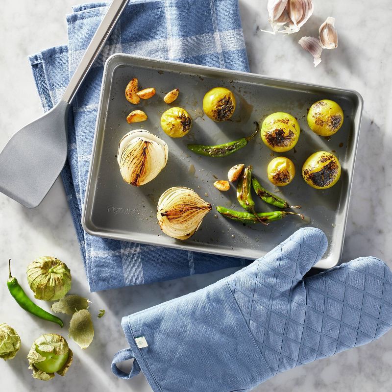 slide 2 of 5, 9"x13" Nonstick Aluminized Steel Small Cookie Sheet Gray - Figmint™: Baking Pan, Oven-Safe, Dishwasher-Safe, 1 ct