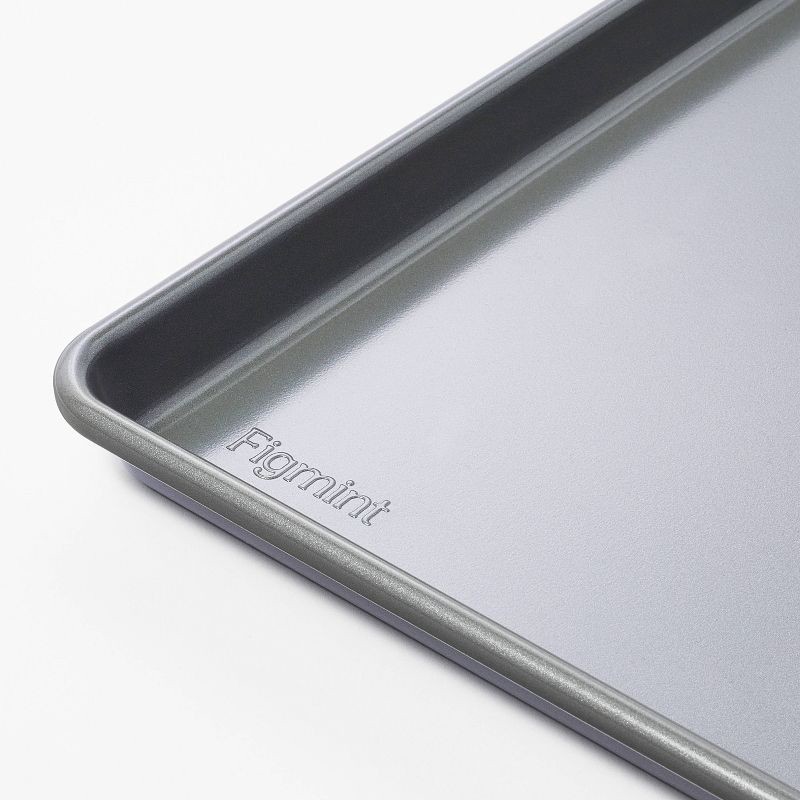 slide 3 of 5, 12"x16" Nonstick Aluminized Steel Baking Sheet Gray - Figmint™: Cookie Sheet, Oven-Safe, Dishwasher-Safe, 1 ct