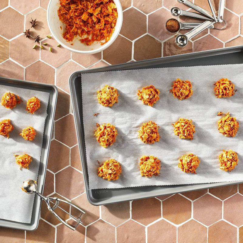 slide 2 of 5, 15"x21" Nonstick Aluminized Steel Baking Sheet Gray - Figmint™: Large Cookie Sheet, Dishwasher & Oven-Safe, 1 ct