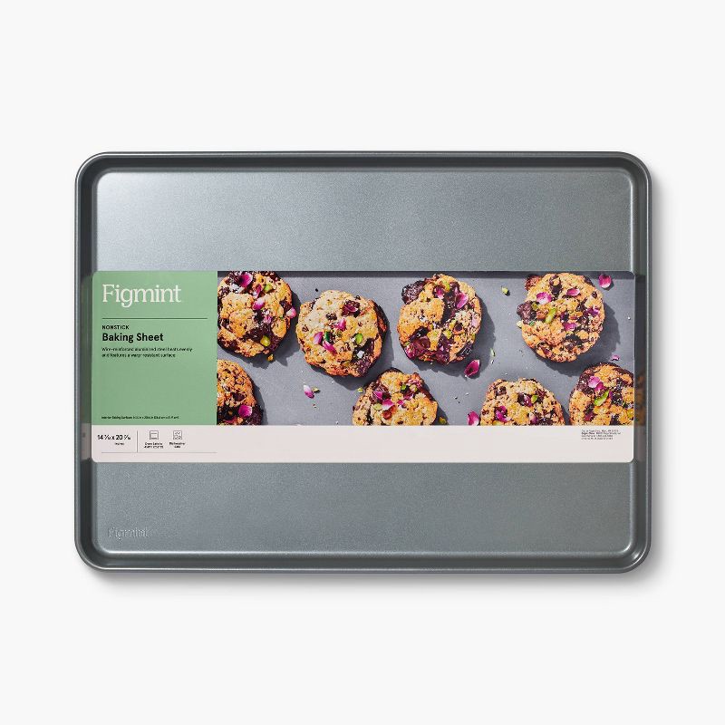 slide 4 of 5, 15"x21" Nonstick Aluminized Steel Baking Sheet Gray - Figmint™: Large Cookie Sheet, Dishwasher & Oven-Safe, 1 ct