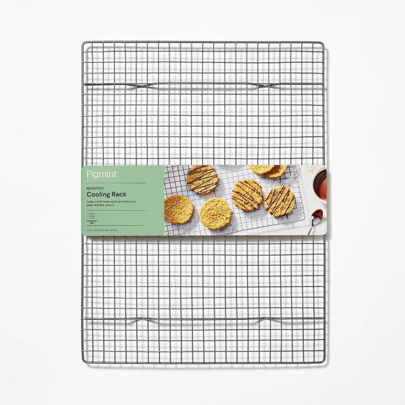 slide 4 of 5, Nonstick Aluminized Steel Cooling Rack Gray - Figmint™: Oven-Safe, Dishwasher-Safe, Made Without PTFE, 1 ct