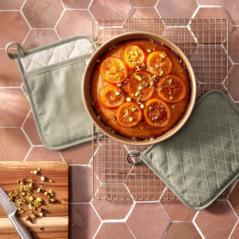 slide 2 of 5, Nonstick Carbon Steel Cooling Rack Gold - Figmint™: Grill & Griddle, Dishwasher & Oven Safe, 1 Year Warranty, 1 ct