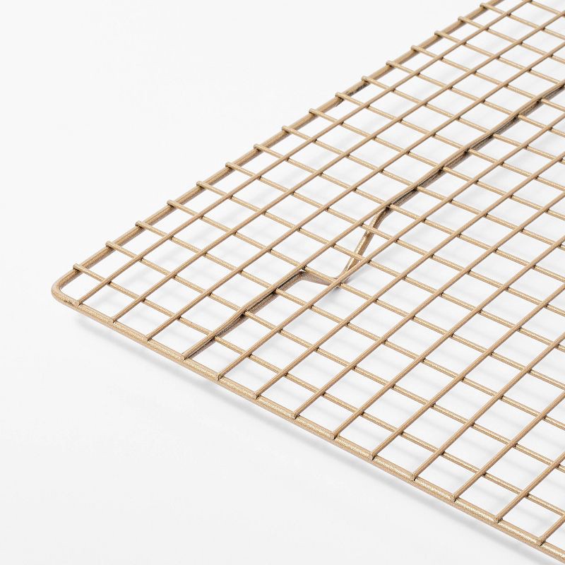 slide 3 of 5, Nonstick Carbon Steel Cooling Rack Gold - Figmint™: Grill & Griddle, Dishwasher & Oven Safe, 1 Year Warranty, 1 ct