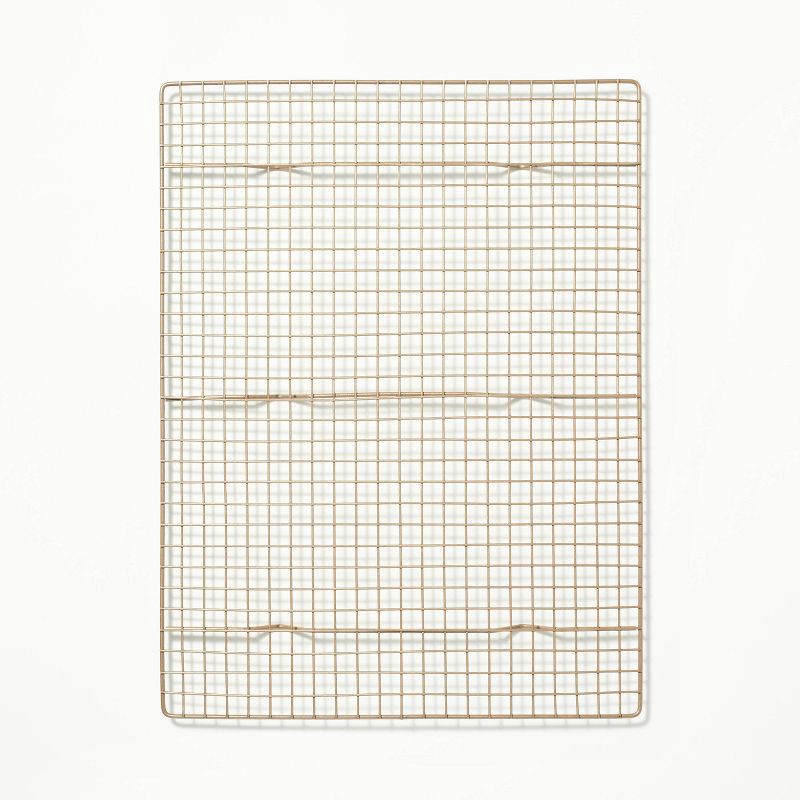 slide 1 of 5, Nonstick Carbon Steel Cooling Rack Gold - Figmint™: Grill & Griddle, Dishwasher & Oven Safe, 1 Year Warranty, 1 ct