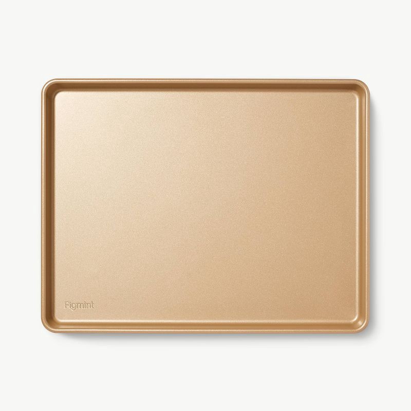 slide 1 of 4, 12"x16" Nonstick Aluminized Steel Baking Sheet Gold - Figmint™: Cookie Sheet, Oven Tray, Dishwasher & Oven-Safe, 1 ct