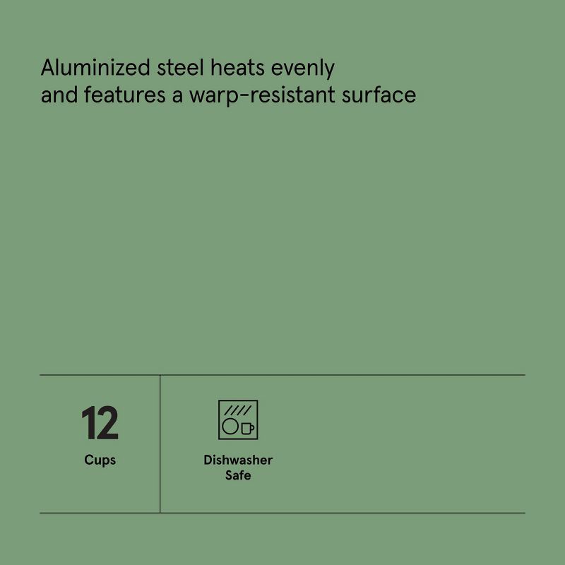 slide 5 of 5, 12ct Nonstick Aluminized Steel Muffin Pan Gold - Figmint™: Muffin Tin, Cupcake Tray, Oven & Dishwasher Safe, 12 ct