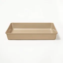 9"x13" Nonstick Aluminized Steel Cake Pan Gold - Figmint™: Rectangular, Oven & Dishwasher Safe, 1 Year Warranty