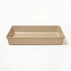 9"x13" Nonstick Aluminized Steel Cake Pan Gold - Figmint™: Rectangular, Oven & Dishwasher Safe, 1 Year Warranty