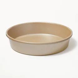 9" Nonstick Aluminized Steel Round Baking Pan Gold - Figmint™: Dishwasher & Oven Safe, Figmint Kitchen Bakeware