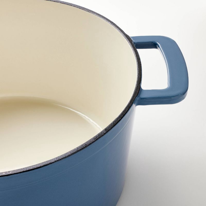 slide 4 of 8, 7.5qt Enamel Dutch Oven Blue - Figmint™, 7.5 qt